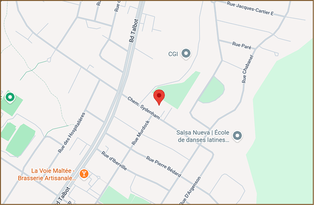 Google map du Complexe Sydenham